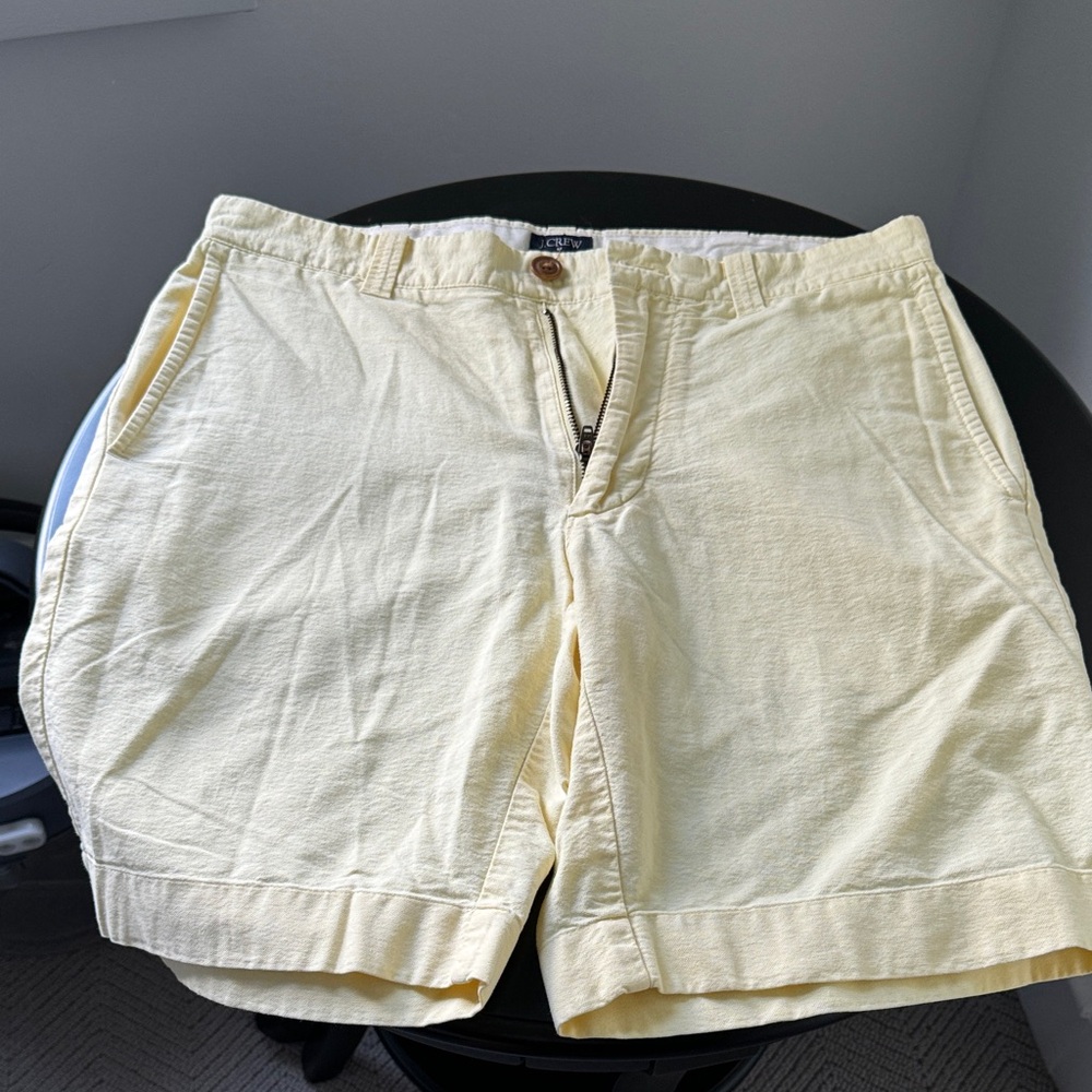 J. Crew Light Yellow Flat Front Shorts